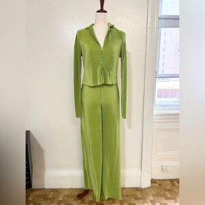 Bershka Green Textured Set